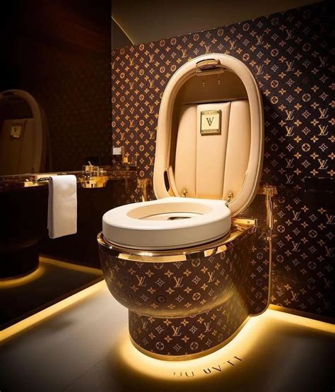 100k louis vuitton golden toilet|Luxury Redefined: The Exquisite Louis Vuitton Toilet Experience.